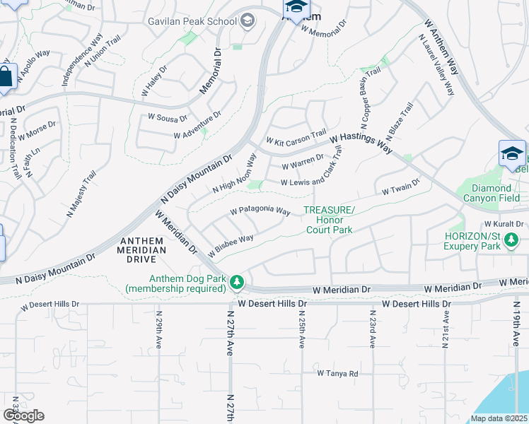 map of restaurants, bars, coffee shops, grocery stores, and more near 39813 North Iron Horse Way in Anthem