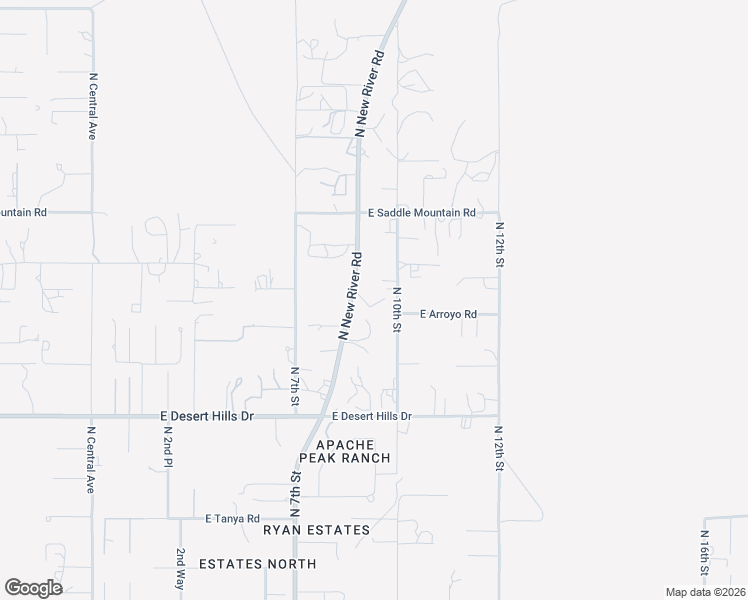 map of restaurants, bars, coffee shops, grocery stores, and more near 39602 North 12th Street in New River