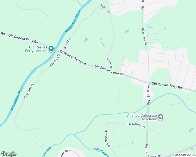 map of restaurants, bars, coffee shops, grocery stores, and more near 6704 Old Reaves Ferry Road in Conway