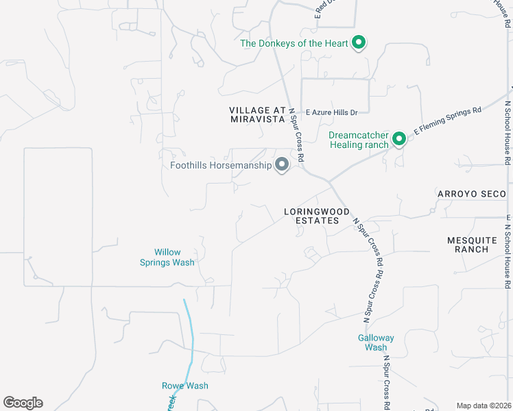 map of restaurants, bars, coffee shops, grocery stores, and more near 5632 East Yucca Road in Cave Creek