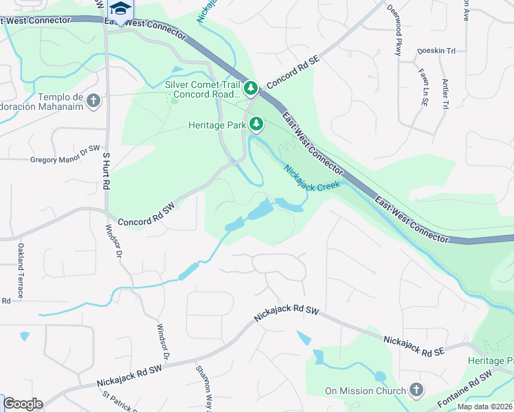 map of restaurants, bars, coffee shops, grocery stores, and more near 180 Covered Bridge Drive in Smyrna