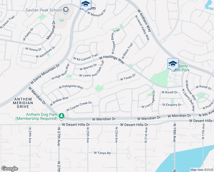 map of restaurants, bars, coffee shops, grocery stores, and more near 40002 North Maidstone Court in New River