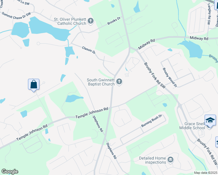 map of restaurants, bars, coffee shops, grocery stores, and more near in Snellville