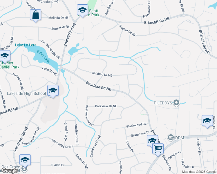map of restaurants, bars, coffee shops, grocery stores, and more near 2181 Ector Court Northeast in Atlanta