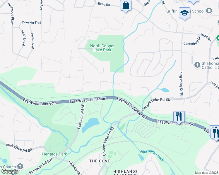 map of restaurants, bars, coffee shops, grocery stores, and more near 4580 Saddle Court in Smyrna