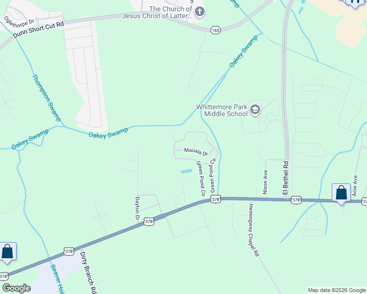 map of restaurants, bars, coffee shops, grocery stores, and more near 2808 Green Pond Circle in Conway