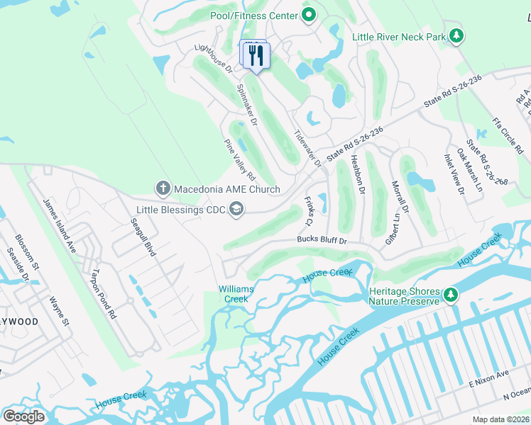 map of restaurants, bars, coffee shops, grocery stores, and more near 4808 Highway 236 in North Myrtle Beach