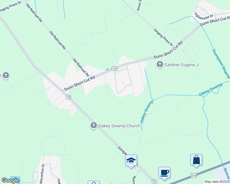 map of restaurants, bars, coffee shops, grocery stores, and more near 448 Warren Springs Drive in Conway