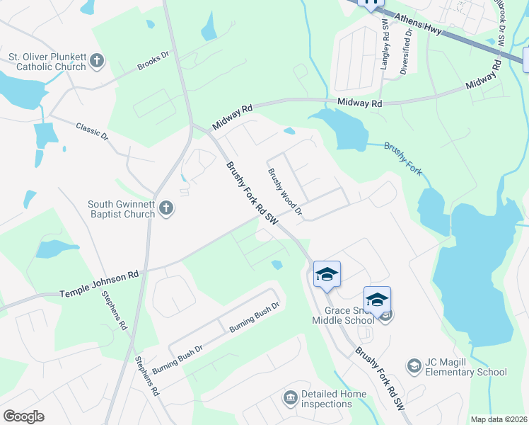 map of restaurants, bars, coffee shops, grocery stores, and more near 1000 Temple Johnson Road Southwest in Loganville