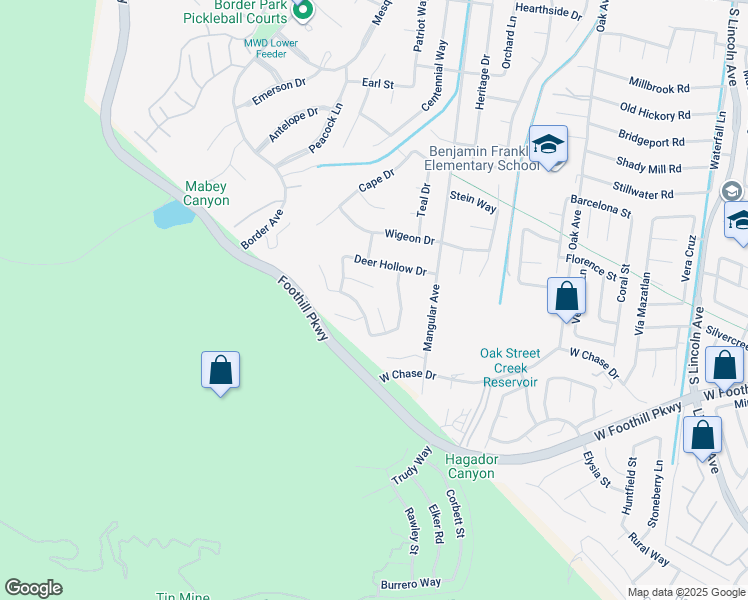 map of restaurants, bars, coffee shops, grocery stores, and more near 3153 Banton Circle in Corona