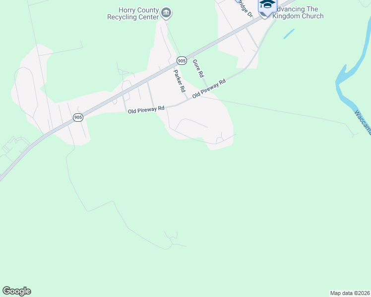 map of restaurants, bars, coffee shops, grocery stores, and more near 425 Bryants Landing Road in Conway