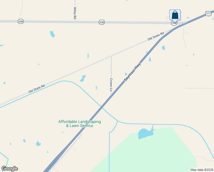 map of restaurants, bars, coffee shops, grocery stores, and more near 5312 Crown Lane in Wichita Falls