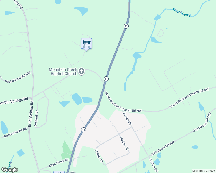 map of restaurants, bars, coffee shops, grocery stores, and more near 2069 State Highway 11 in Monroe