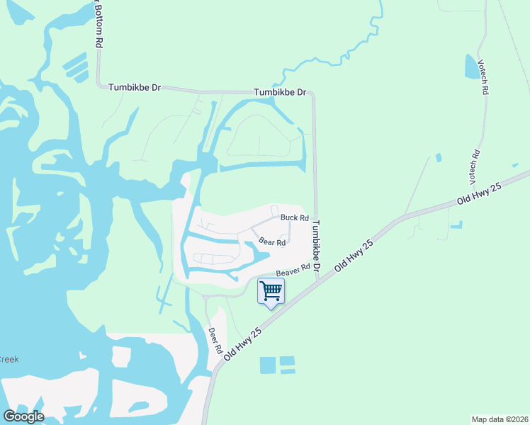 map of restaurants, bars, coffee shops, grocery stores, and more near 50016 Buck Road in Aberdeen