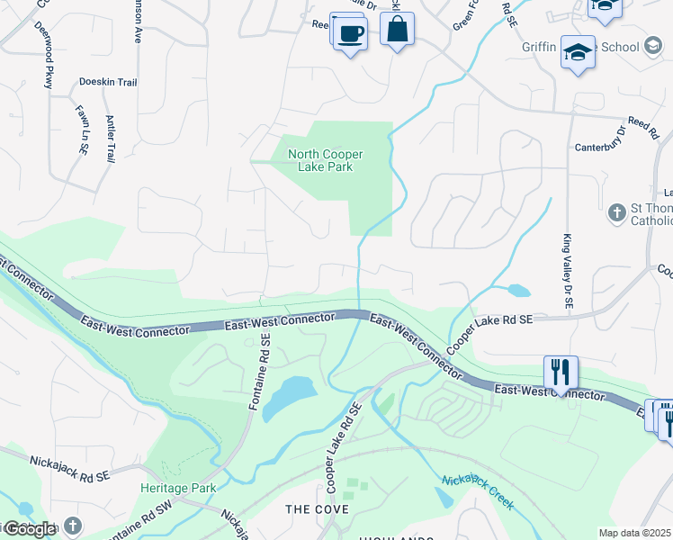 map of restaurants, bars, coffee shops, grocery stores, and more near 4540 Saddle Court in Smyrna