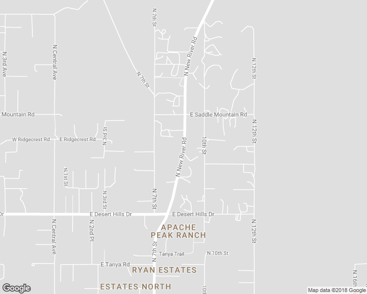 map of restaurants, bars, coffee shops, grocery stores, and more near 39722 North New River Road in Phoenix