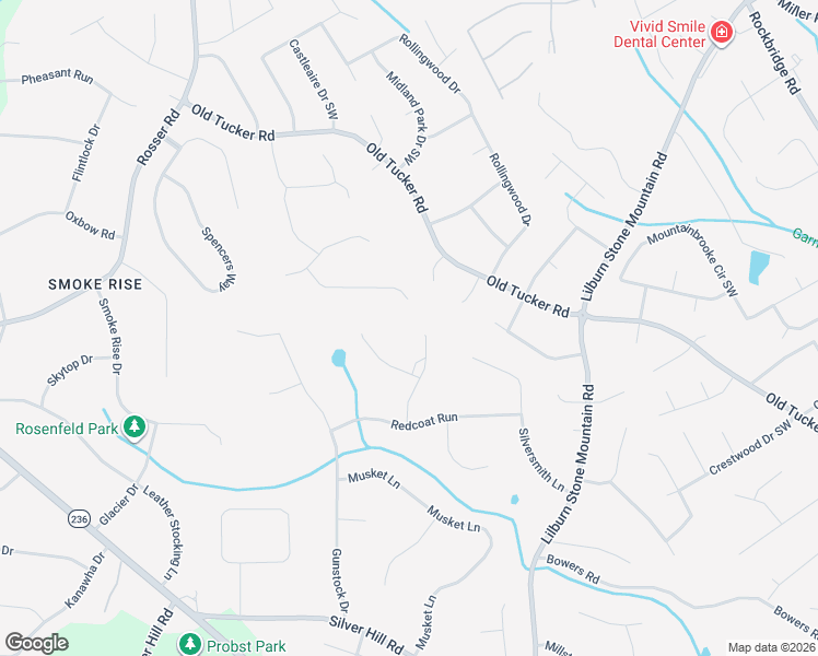 map of restaurants, bars, coffee shops, grocery stores, and more near 2161 Minute Court in Stone Mountain