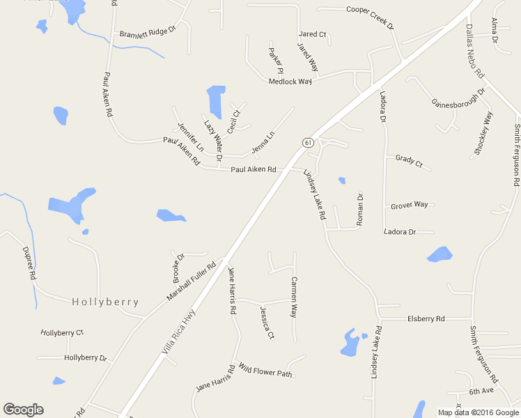 map of restaurants, bars, coffee shops, grocery stores, and more near Villa Rica Highway in Dallas