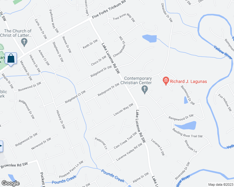 map of restaurants, bars, coffee shops, grocery stores, and more near 1484 Sugar Maple Court in Lilburn