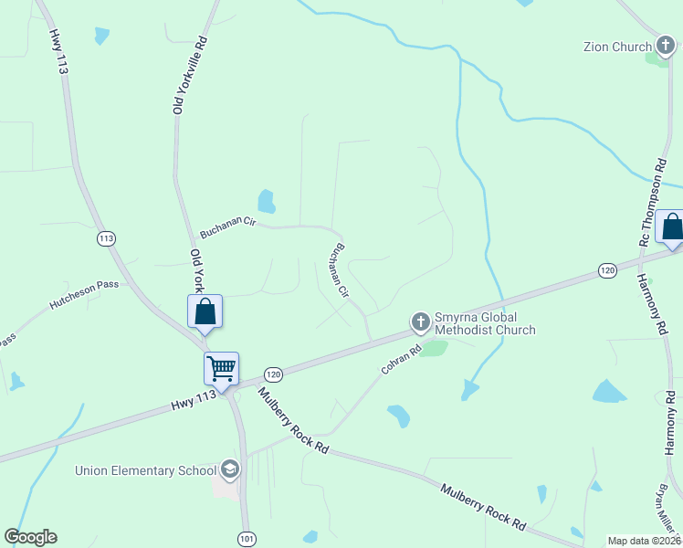 map of restaurants, bars, coffee shops, grocery stores, and more near 105 Kyler Way in Dallas