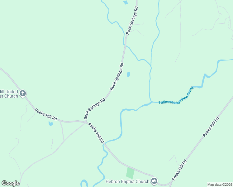 map of restaurants, bars, coffee shops, grocery stores, and more near 3246 Rock Springs Road in Ohatchee