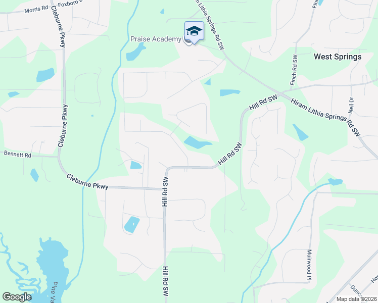 map of restaurants, bars, coffee shops, grocery stores, and more near 4350 Defoors Farm Trail in Powder Springs