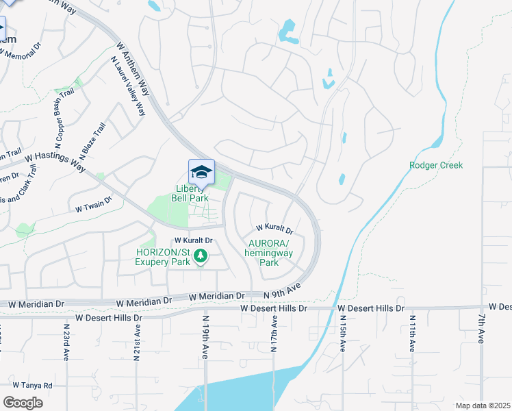 map of restaurants, bars, coffee shops, grocery stores, and more near 40005 North River Bend Road in New River