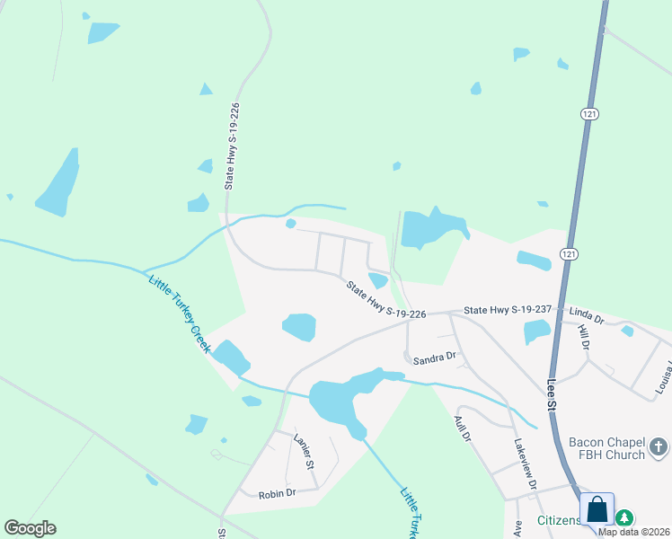 map of restaurants, bars, coffee shops, grocery stores, and more near 601-629 State Highway S-19-226 in Johnston