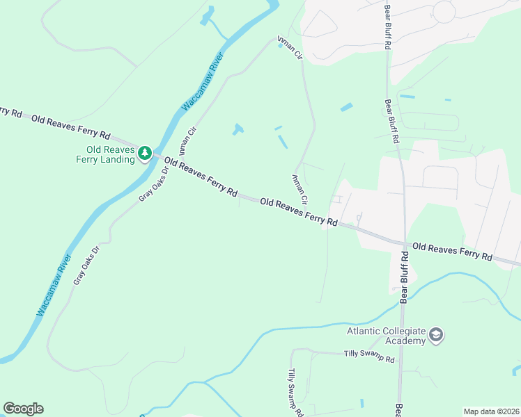 map of restaurants, bars, coffee shops, grocery stores, and more near 6704 Old Reaves Ferry Road in Conway