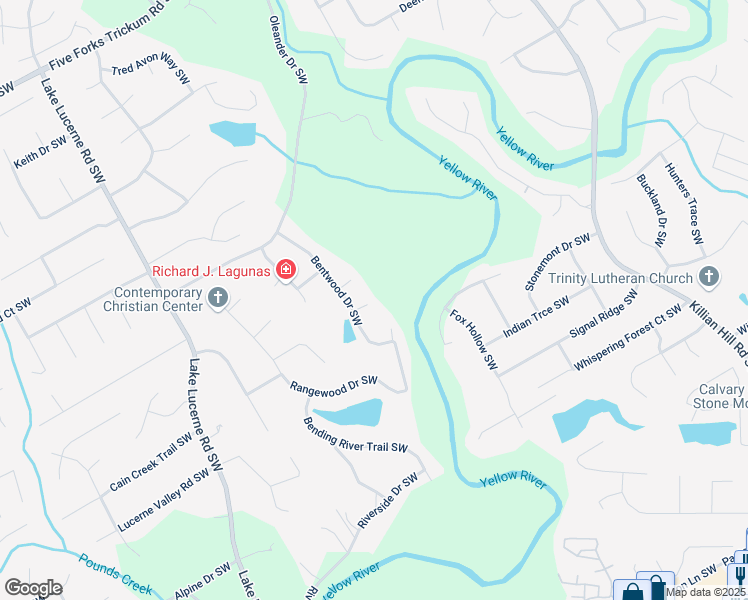 map of restaurants, bars, coffee shops, grocery stores, and more near 4316 Acuba Court in Lilburn