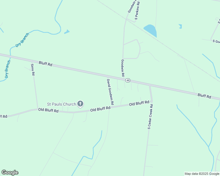 map of restaurants, bars, coffee shops, grocery stores, and more near 7511 Bluff Road in Gadsden