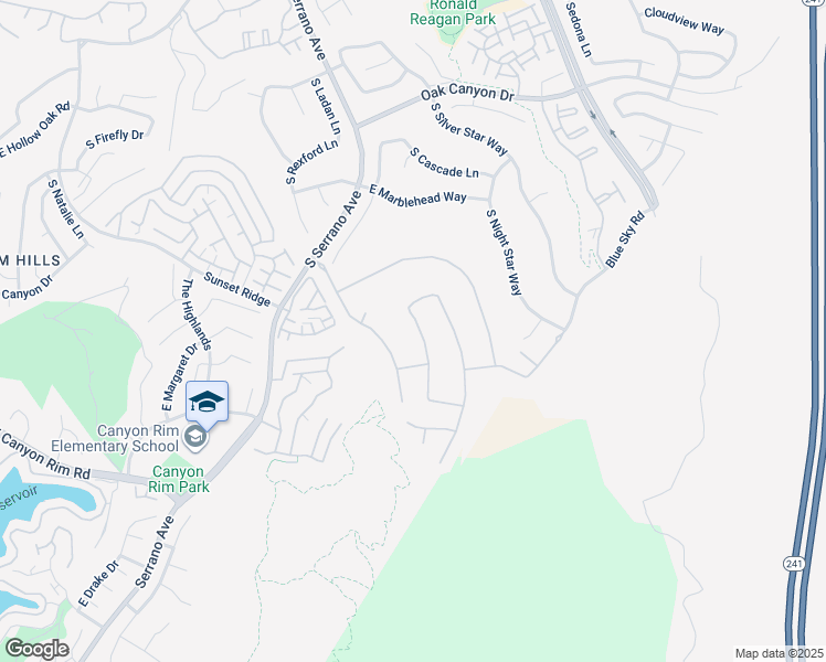 map of restaurants, bars, coffee shops, grocery stores, and more near 1025 South Sunstream Lane in Anaheim