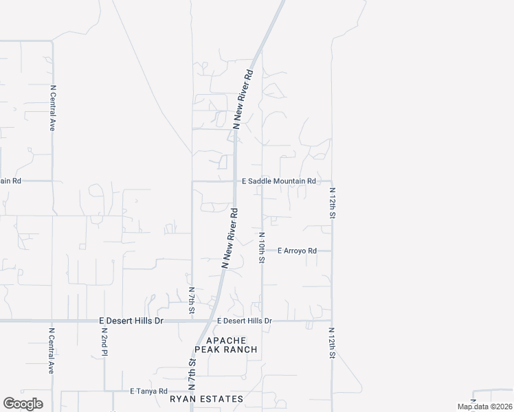 map of restaurants, bars, coffee shops, grocery stores, and more near 40019 North New River Road in Phoenix