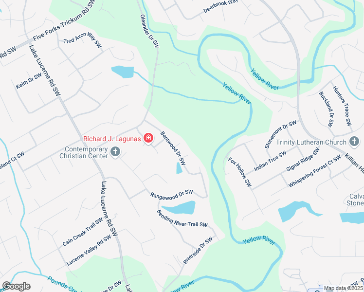 map of restaurants, bars, coffee shops, grocery stores, and more near 4324 Japonica Court Southwest in Lilburn