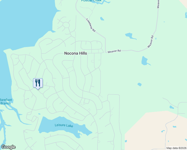 map of restaurants, bars, coffee shops, grocery stores, and more near 108 Hondo Drive in Nocona