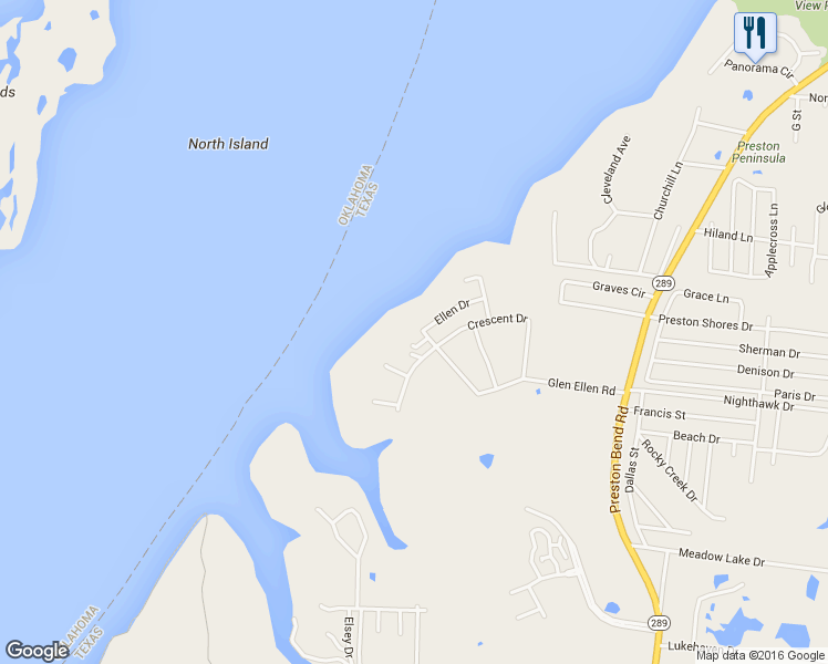 map of restaurants, bars, coffee shops, grocery stores, and more near 159 Ellen Drive in Pottsboro