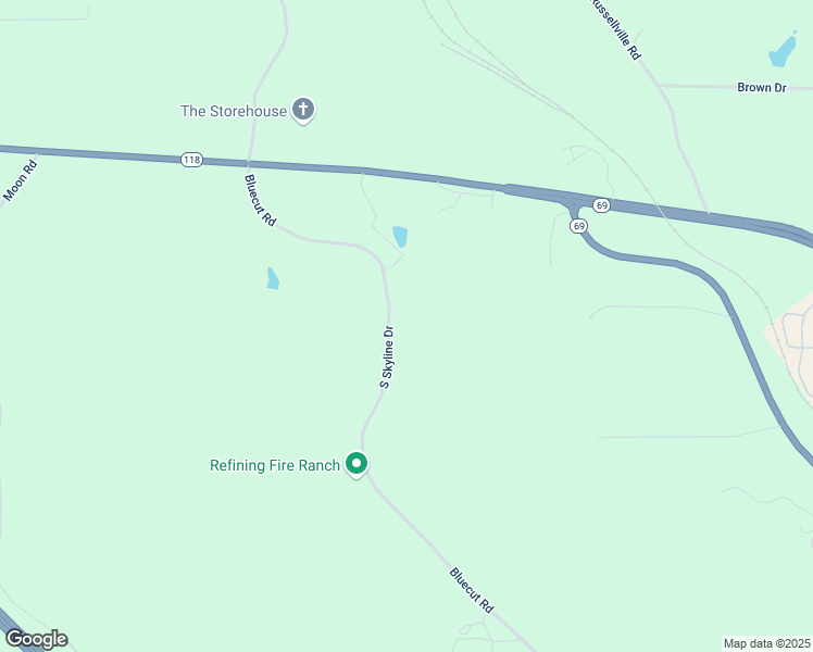 map of restaurants, bars, coffee shops, grocery stores, and more near 7301 South Skyline Drive in Jasper