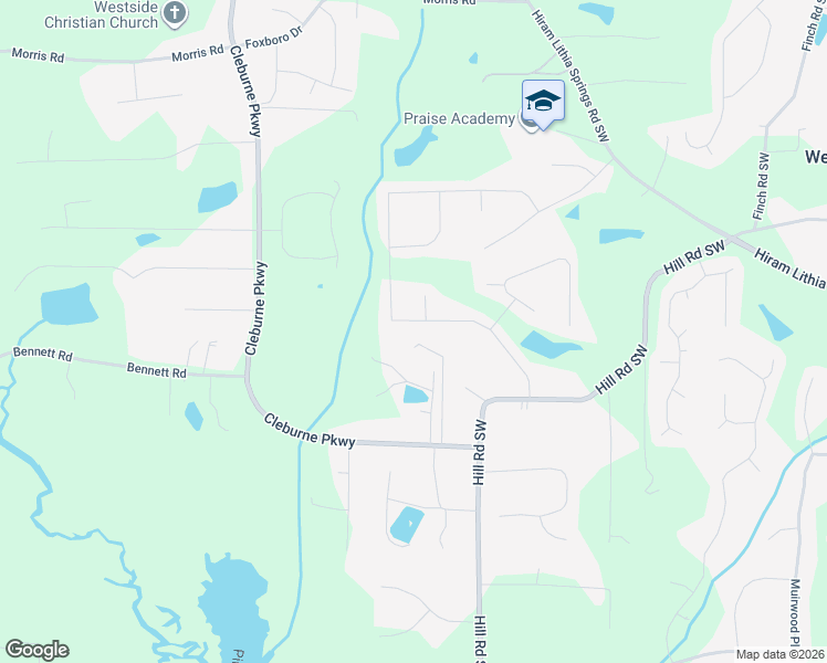 map of restaurants, bars, coffee shops, grocery stores, and more near 4306 Defoors Farm Trail in Powder Springs