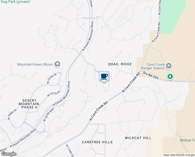 map of restaurants, bars, coffee shops, grocery stores, and more near 40070 North 111th Place in Scottsdale
