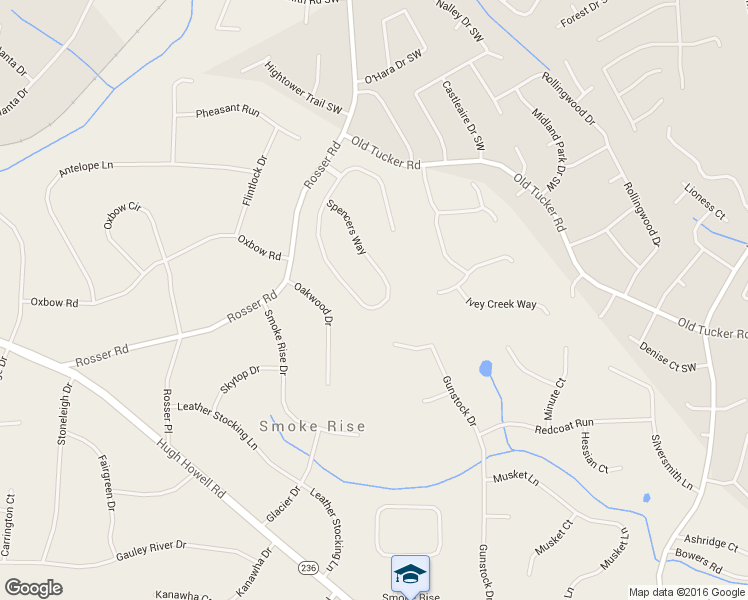 map of restaurants, bars, coffee shops, grocery stores, and more near 2180 Spencers Way in Stone Mountain