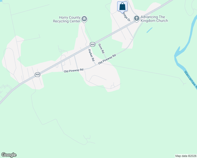 map of restaurants, bars, coffee shops, grocery stores, and more near 718 Libbys Lane in Conway