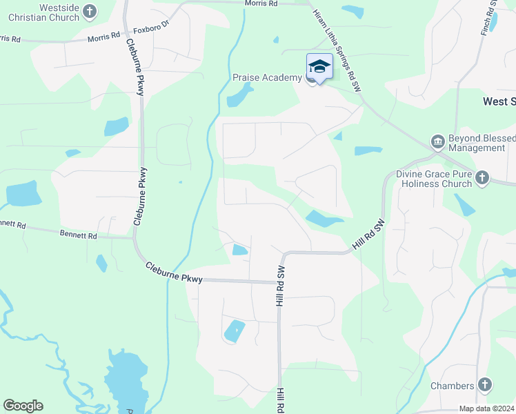 map of restaurants, bars, coffee shops, grocery stores, and more near 4316 Defoors Farm Trail in Powder Springs