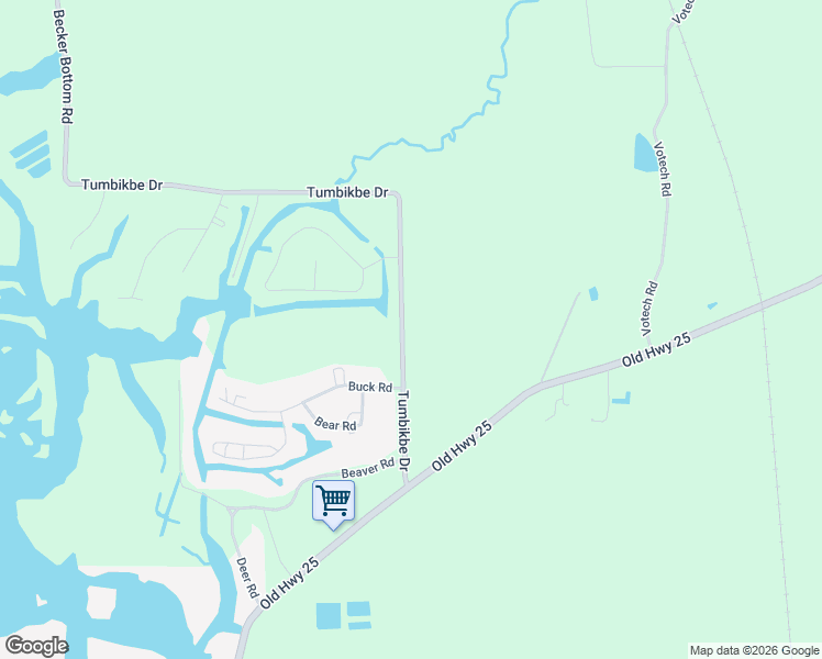 map of restaurants, bars, coffee shops, grocery stores, and more near 50031 Buck Road in Aberdeen
