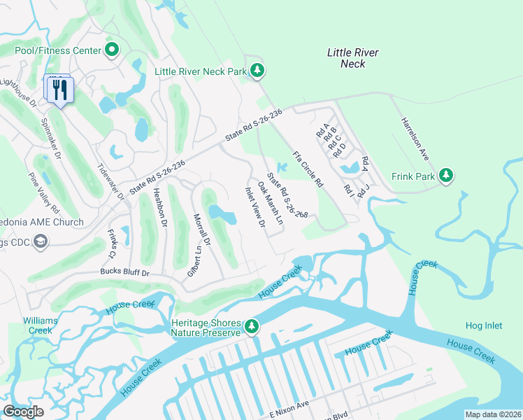 map of restaurants, bars, coffee shops, grocery stores, and more near 1339 State Road S-26-268 in North Myrtle Beach