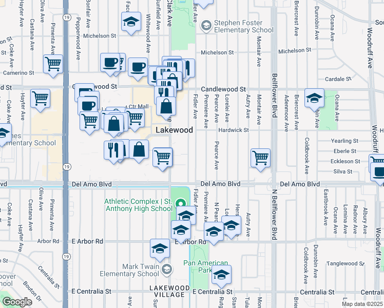 map of restaurants, bars, coffee shops, grocery stores, and more near 5003 Fidler Avenue in Lakewood