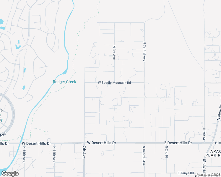 map of restaurants, bars, coffee shops, grocery stores, and more near 305 West Saddle Mountain Road in Phoenix