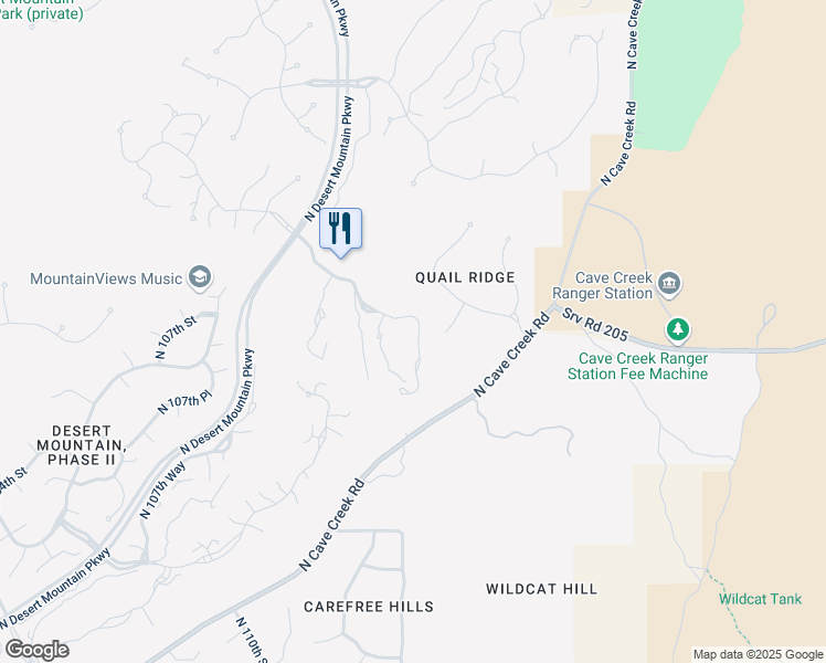 map of restaurants, bars, coffee shops, grocery stores, and more near 11163 East Prospect Point Drive in Scottsdale