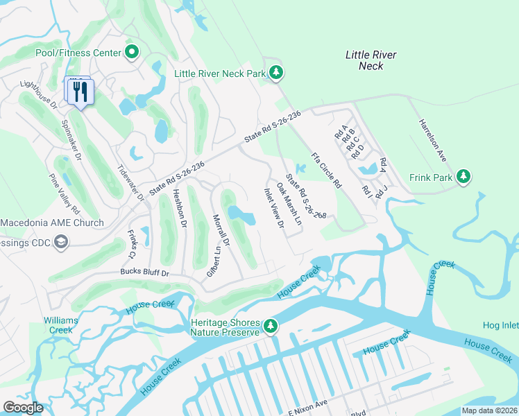 map of restaurants, bars, coffee shops, grocery stores, and more near 948 Morrall Drive in North Myrtle Beach