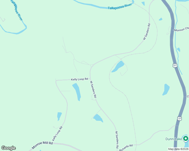 map of restaurants, bars, coffee shops, grocery stores, and more near 479 M Sanders Road in Buchanan