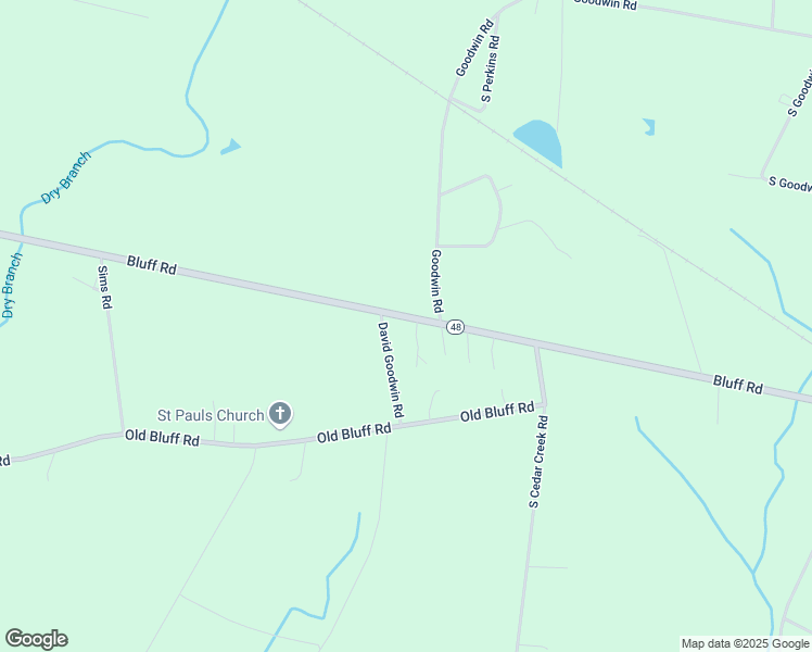 map of restaurants, bars, coffee shops, grocery stores, and more near 7511 Bluff Road in Gadsden